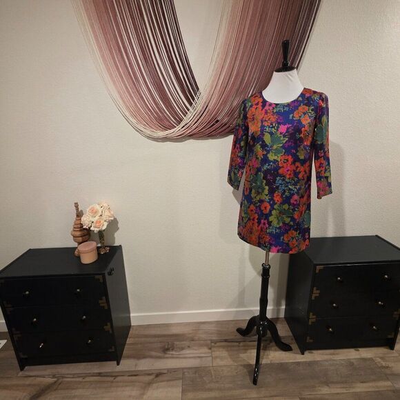 J. Crew Jules Silk Dress Sz 0 - Picture 3 of 8